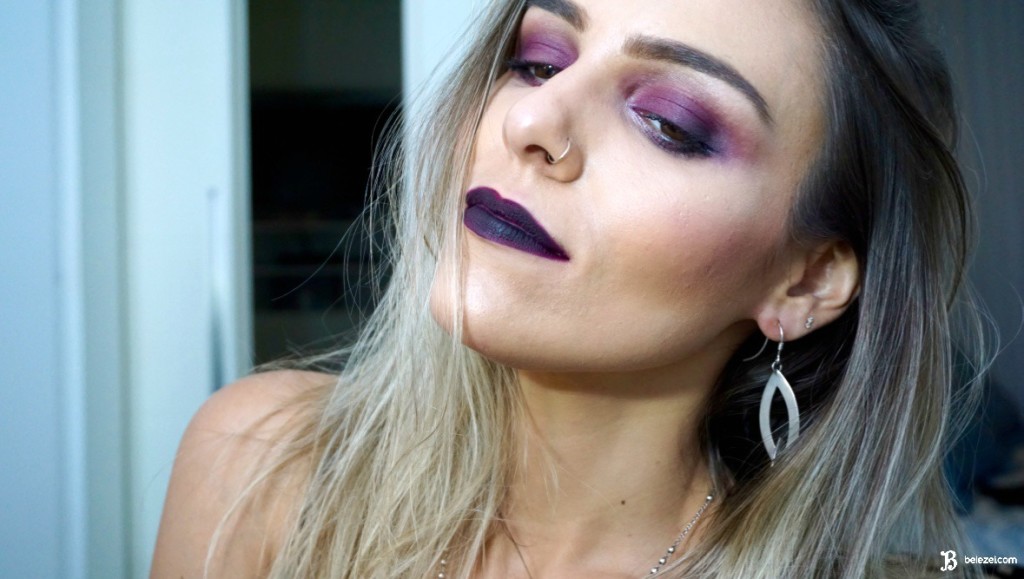 Belezei - Maquiagem Colorida - Batom Escuro